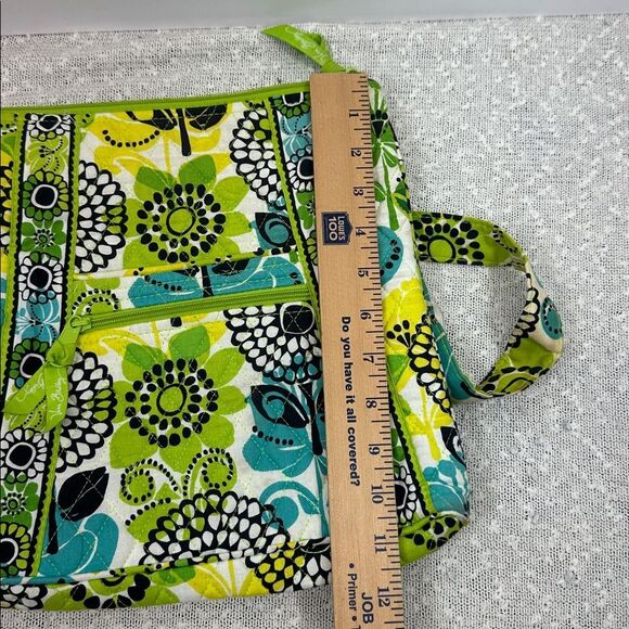 VERA BRADLEY Limes Up Crossbody Purse Bag Tote - Picture 9 of 9